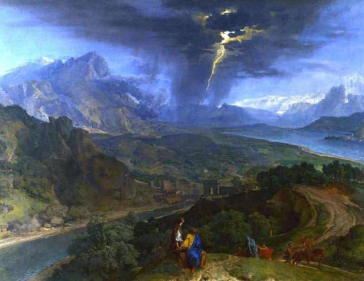  Mountain Landscape with Lightning.